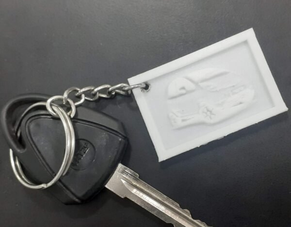 3D printed keychain image without light
